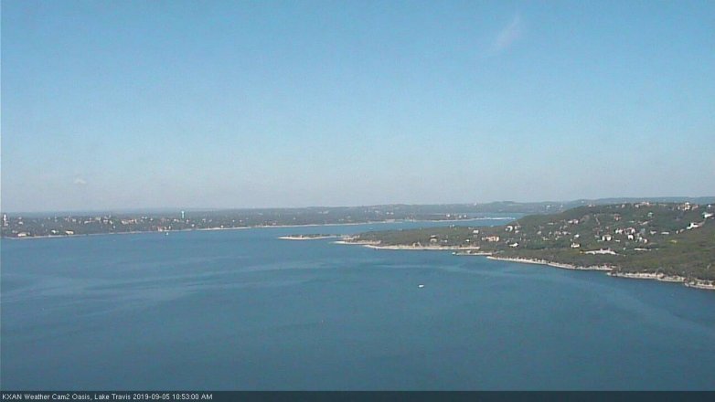 Lake Travis webcam, September 5, 2019 9:55 AM CT