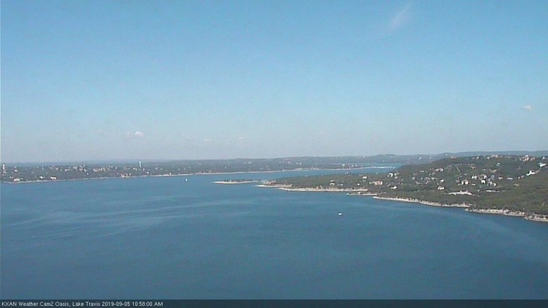 Lake Travis webcam, September 5, 2019 10:00 AM CT