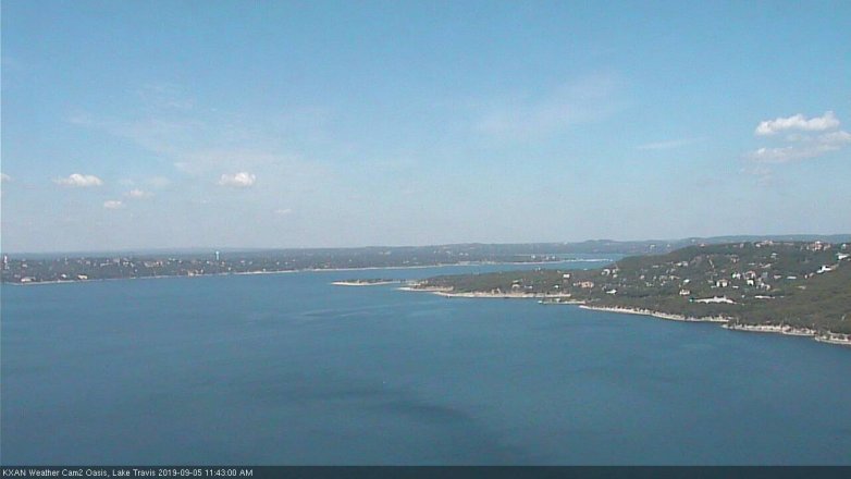 Lake Travis webcam, September 5, 2019 10:45 AM CT