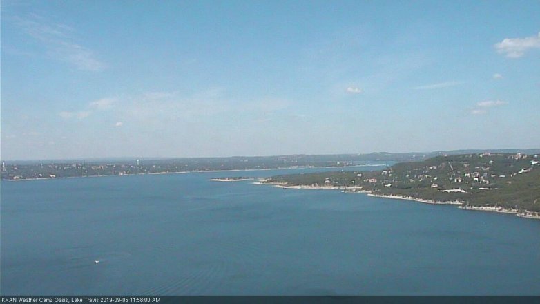 Lake Travis webcam, September 5, 2019 11:00 AM CT