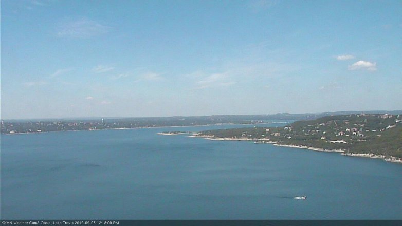 Lake Travis webcam, September 5, 2019 11:20 AM CT