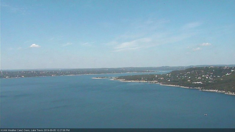 Lake Travis webcam, September 5, 2019 11:30 AM CT