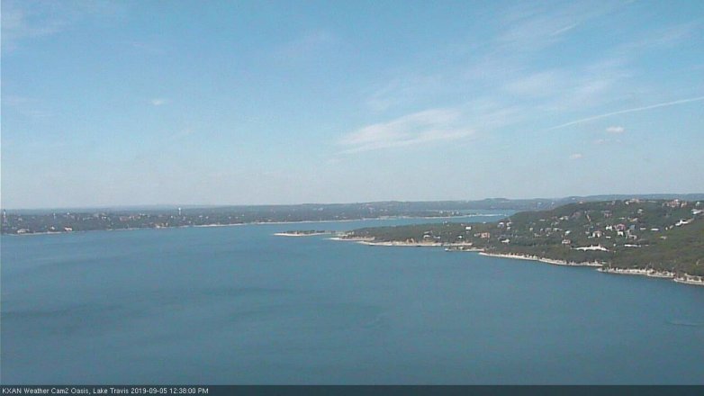 Lake Travis webcam, September 5, 2019 11:40 AM CT