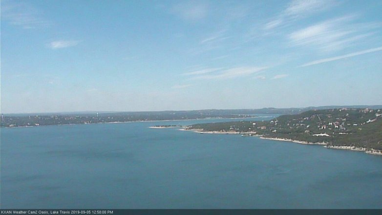 Lake Travis webcam, September 5, 2019 12:00 PM CT