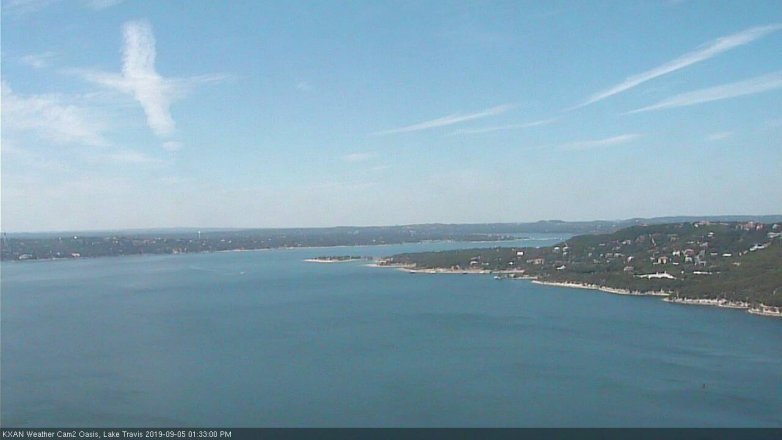 Lake Travis webcam, September 5, 2019 12:35 PM CT