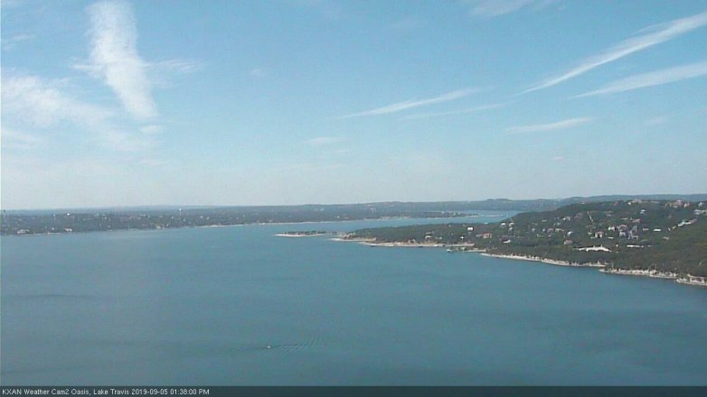Lake Travis webcam, September 5, 2019 12:40 PM CT