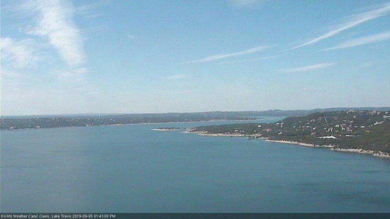Lake Travis webcam, September 5, 2019 12:45 PM CT