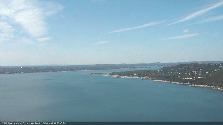 Lake Travis webcam, September 5, 2019 12:55 PM CT