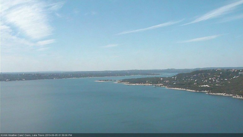 Lake Travis webcam, September 5, 2019 1:00 PM CT
