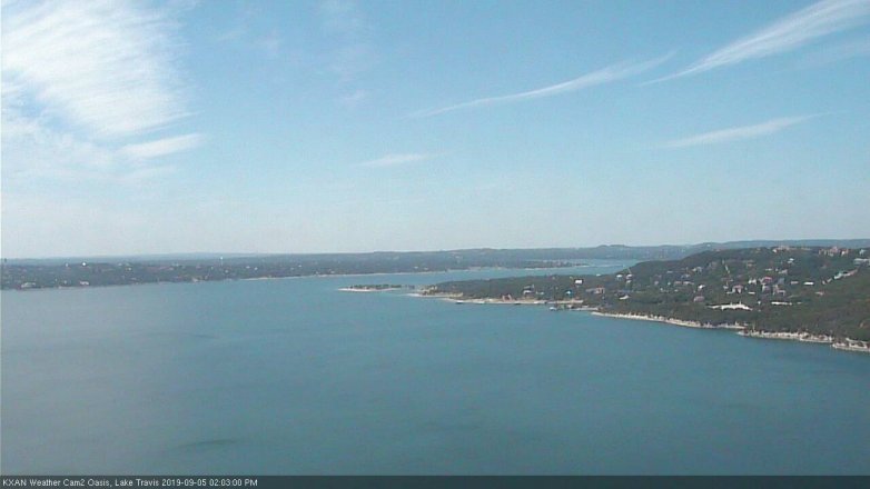 Lake Travis webcam, September 5, 2019 1:05 PM CT