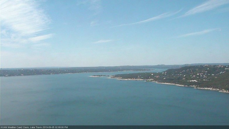 Lake Travis webcam, September 5, 2019 1:10 PM CT