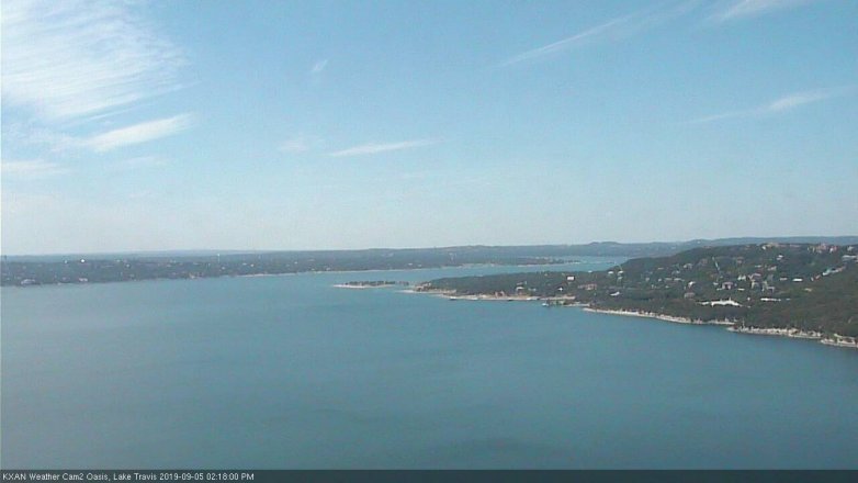 Lake Travis webcam, September 5, 2019 1:20 PM CT