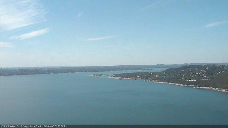 Lake Travis webcam, September 5, 2019 1:25 PM CT