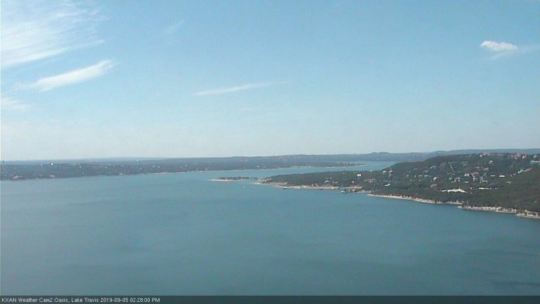 Lake Travis webcam, September 5, 2019 1:30 PM CT