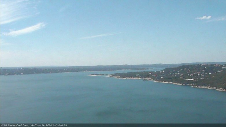 Lake Travis webcam, September 5, 2019 1:35 PM CT