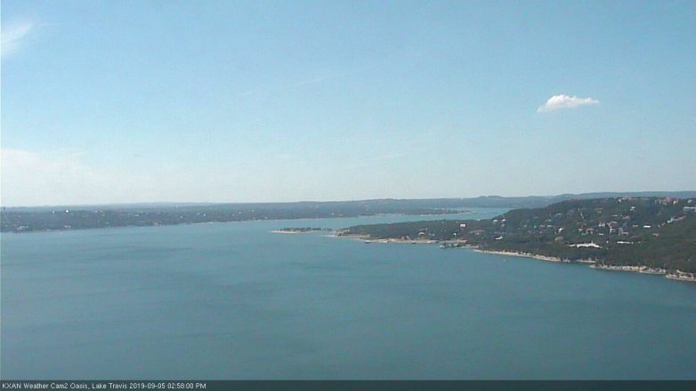 Lake Travis webcam, September 5, 2019 2:00 PM CT