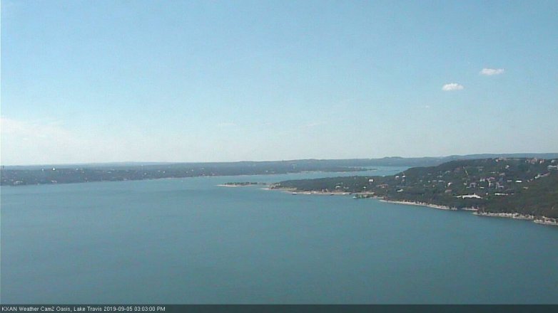 Lake Travis webcam, September 5, 2019 2:05 PM CT
