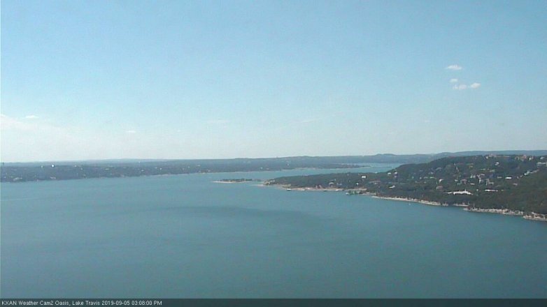 Lake Travis webcam, September 5, 2019 2:10 PM CT