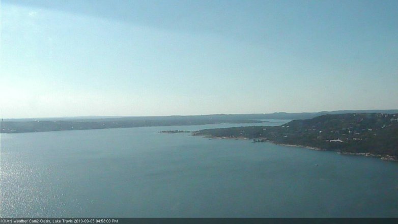 Lake Travis webcam, September 5, 2019 3:55 PM CT