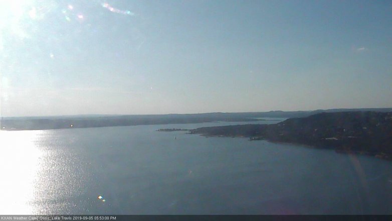 Lake Travis webcam, September 5, 2019 4:55 PM CT
