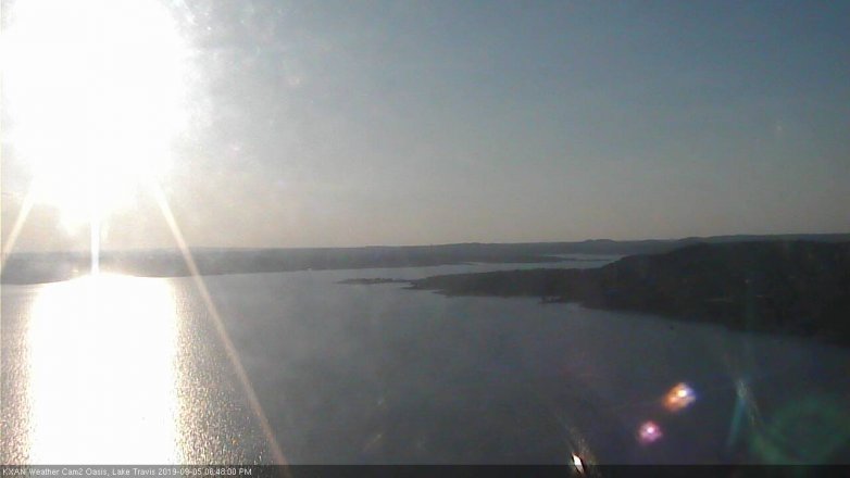 Lake Travis webcam, September 5, 2019 5:50 PM CT