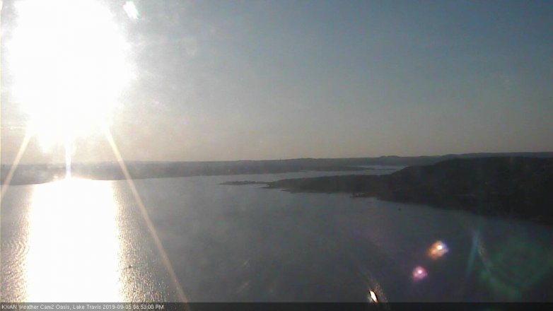 Lake Travis webcam, September 5, 2019 5:55 PM CT