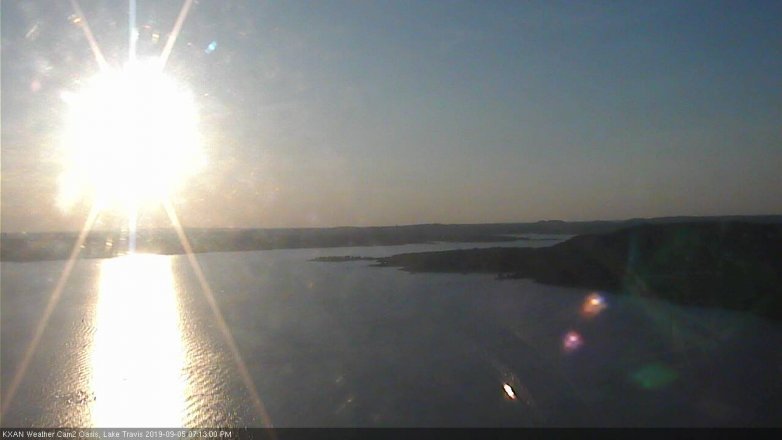 Lake Travis webcam, September 5, 2019 6:15 PM CT
