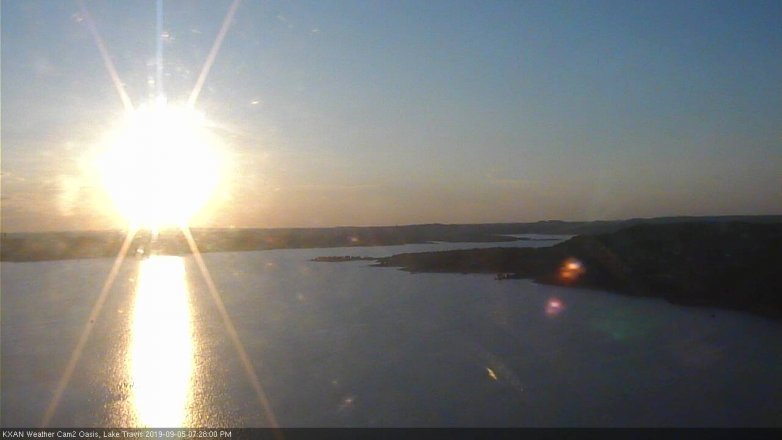 Lake Travis webcam, September 5, 2019 6:30 PM CT