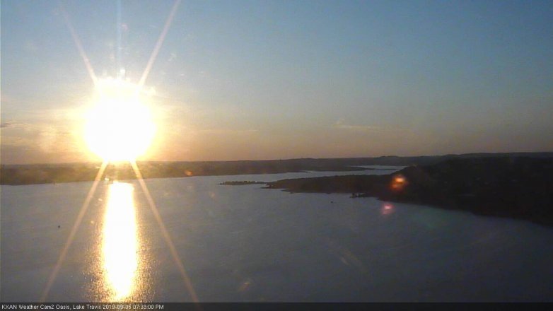Lake Travis webcam, September 5, 2019 6:35 PM CT
