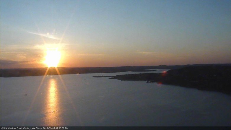 Lake Travis webcam, September 5, 2019 6:40 PM CT