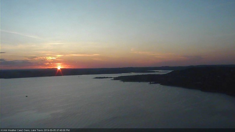 Lake Travis webcam, September 5, 2019 6:50 PM CT