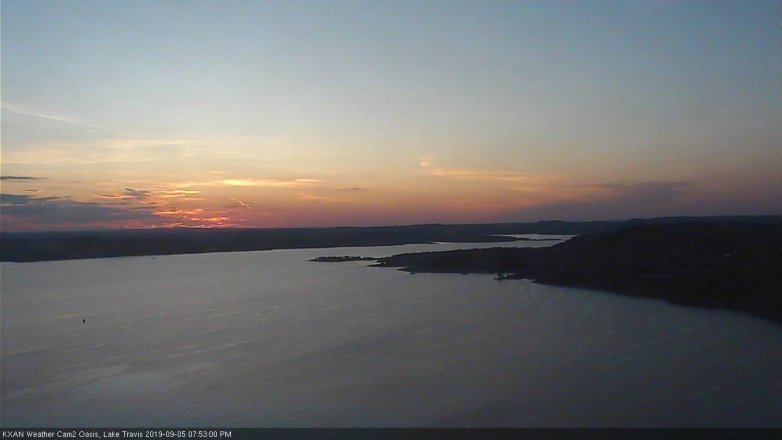 Lake Travis webcam, September 5, 2019 6:55 PM CT