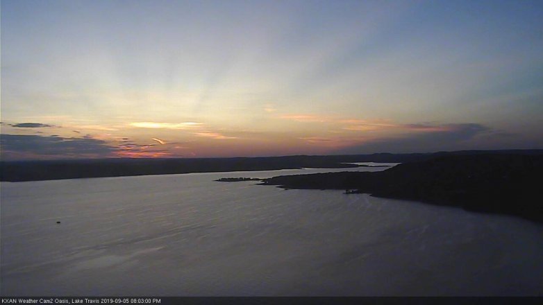 Lake Travis webcam, September 5, 2019 7:05 PM CT