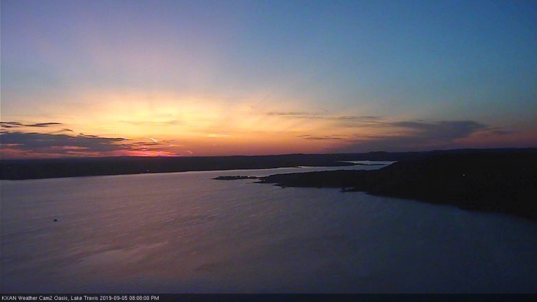 Lake Travis webcam, September 5, 2019 7:10 PM CT