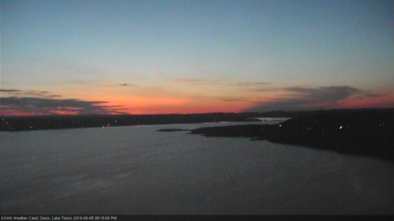 Lake Travis webcam, September 5, 2019 7:20 PM CT