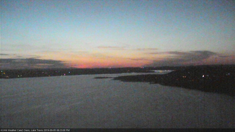 Lake Travis webcam, September 5, 2019 7:25 PM CT