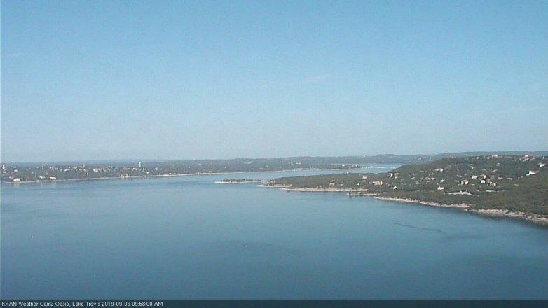 Lake Travis webcam, September 6, 2019 9:00 AM CT