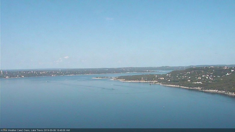 Lake Travis webcam, September 6, 2019 9:50 AM CT