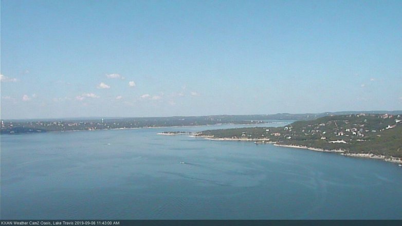 Lake Travis webcam, September 6, 2019 10:45 AM CT