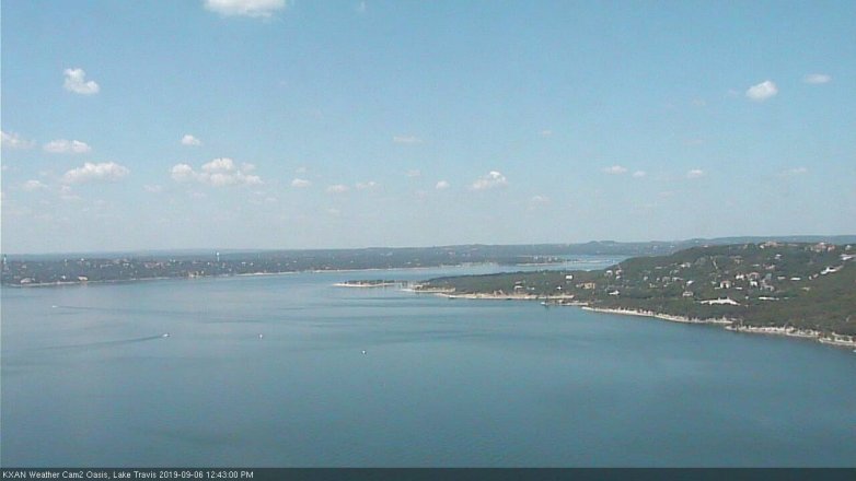 Lake Travis webcam, September 6, 2019 11:45 AM CT