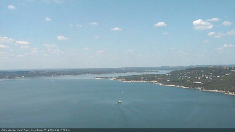 Lake Travis webcam, September 6, 2019 12:15 PM CT