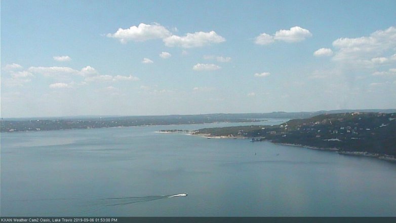 Lake Travis webcam, September 6, 2019 12:55 PM CT