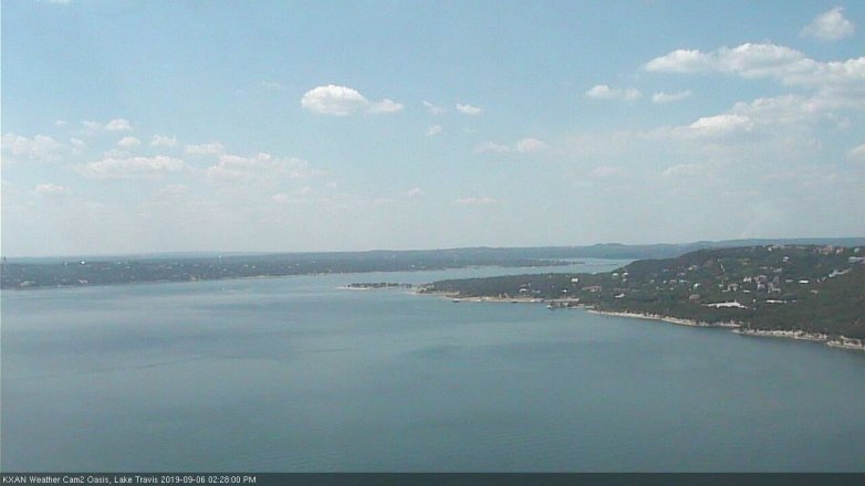 Lake Travis webcam, September 6, 2019 1:30 PM CT