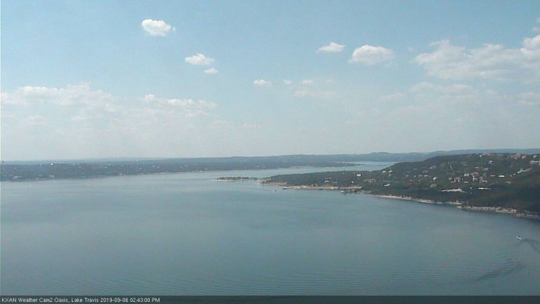 Lake Travis webcam, September 6, 2019 1:45 PM CT