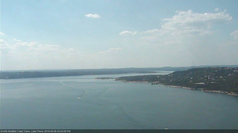 Lake Travis webcam, September 6, 2019 2:45 PM CT