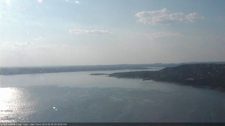 Lake Travis webcam, September 6, 2019 4:40 PM CT