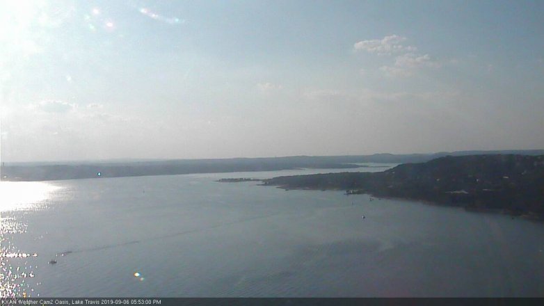 Lake Travis webcam, September 6, 2019 4:55 PM CT