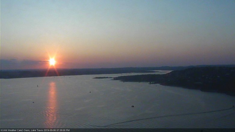 Lake Travis webcam, September 6, 2019 6:40 PM CT