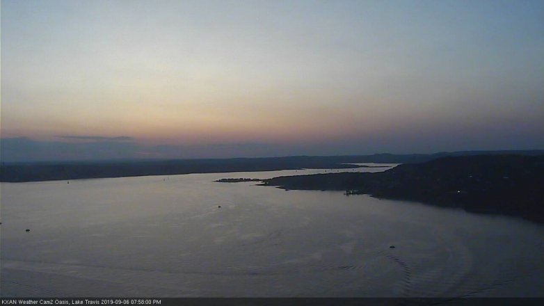 Lake Travis webcam, September 6, 2019 7:00 PM CT