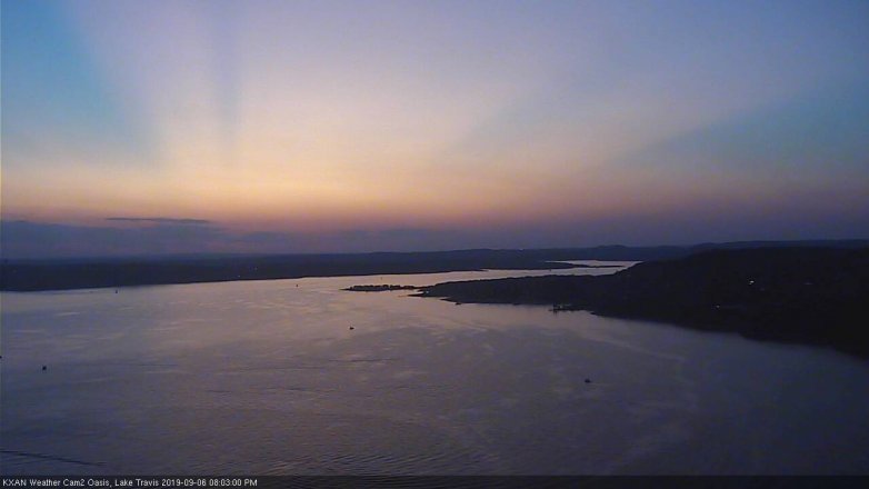 Lake Travis webcam, September 6, 2019 7:05 PM CT